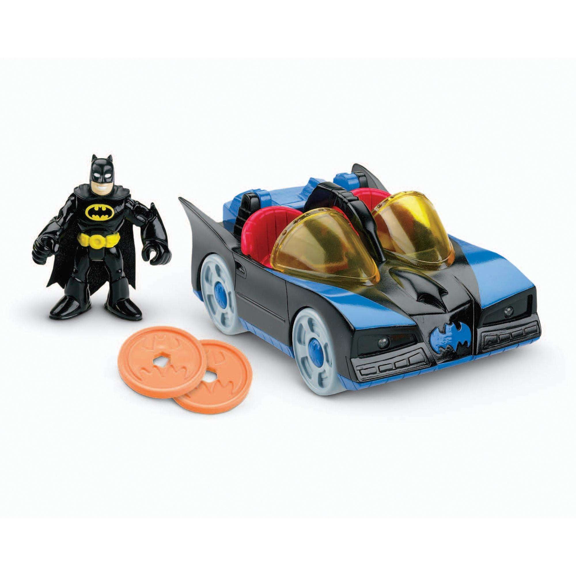 Fisher Price Imaginext Batmobile Autozubehör & Batman Abbildung Spielzeug Neu 
