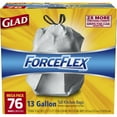 thumbnail image 3 of Glad ForceFlex Tall Kitchen Drawstring Trash Bags, 13 Gallon, 76 Ct, 3 of 8