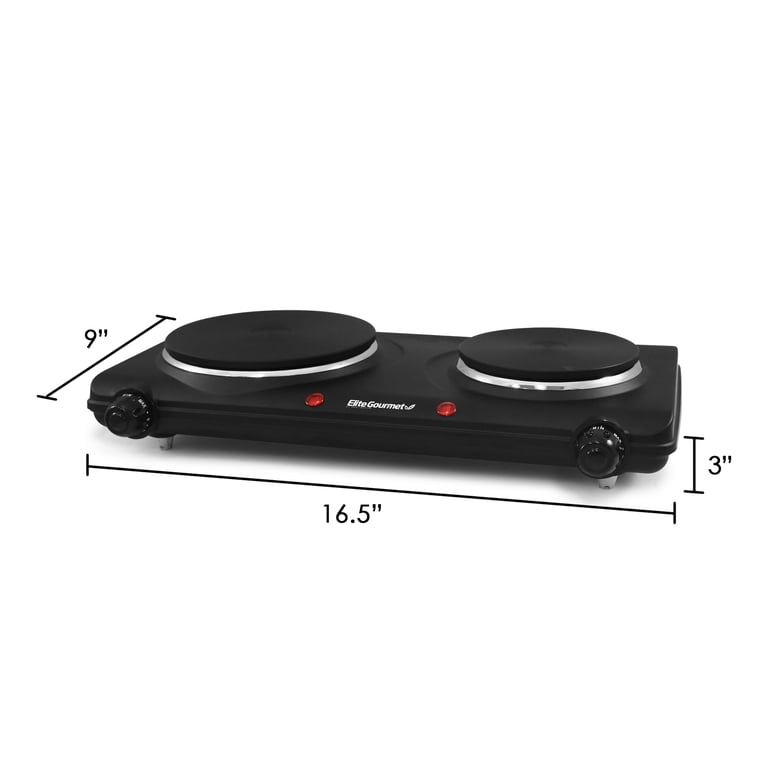 Elite Cuisine Electric Double Cast Burner Hot Plate EDB-302BF - Walmart.com