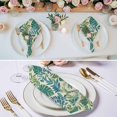 thumbnail image 2 of Green Palm Leaf Cloth Napkins, Tropical Plants Retro Pastoral Summer Washable and Reusable Dinner Napkins Set of 8, Table Napkin for Kitchen Party Birthday Wedding Hotel Housewarming 20"x20", 2 of 8