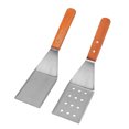 thumbnail image 1 of Espátula Turner Grill Espátula plana de acero inoxidable Agarre cómodo Mango de madera Resistente al calor Fácil de limpiar Accesorios de cocina duraderos para parrilla de barbacoa Espátula biselada, 1 of 8
