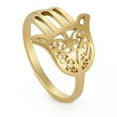 thumbnail image 6 of Hallow out Hamsa Hand of Fatima Evil Eye Ring Stainless Steel Band Ring Jewelry, 6 of 9