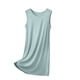 thumbnail image 2 of mfyjkho Vestidos de tallas grandes, Falda sin mangas para mujer, vestido fino y holgado de verano, camisón informal de color liso para casa Vestidos para invitadas de boda para mujer xxl, 2 of 4
