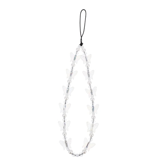 Transparent Phone Chain Phone Anti-lost Lanyard Cellphone Butterflies Ornament