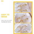 thumbnail image 2 of TABLZONE 2Pcs Golden Hair Barrettes with Delicate Rhinestones and Pearls for Event Hairstyles, 2 of 8