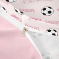 thumbnail image 4 of spefrowx Cute Soccer Word Twin Duvet Cover for Girls, Pink Princess Bow Twin Bedding, Pink Reversible, 2pcs, 1 Duvet Cover and 1 Pillowcase, 4 of 6