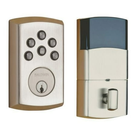 Baldwin Hardware Soho Single - Baldwin 8285056AC1 Lifetime Satin Nickel Soho Keyless Entry Single Cylinder Electronic Deadbolt