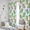 thumbnail image 5 of Blackout Kids Curtains,Cute Green Dinosaurs Gradient Pattern Childrens Insulated Curtains Set Of 2,Bedroom Essentials,Toddler Room Decor 52"x84", 5 of 5