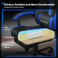 thumbnail image 4 of RSPGame Ergonomic Gaming Chairs for Adults,Pocket Spring Cushion,PU Leather Office Chairs with Lumbar Support and Retractable Footrest,Home and Office Computer Chairs-Blue Racing, 4 of 13