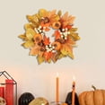 thumbnail image 2 of Anillos de vela de otoño, coronas, anillos de vela de otoño, centros de mesa, anillos de vela de hoja de arce de calabaza artificial para fiesta en, 2 of 8