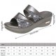 thumbnail image 2 of Sandalias de cuña de tacón grueso, verano, playa, caminar, punta abierta, diseño, zapatilla de cuña, gris, talla 38 1 par tholdsy AP1213-04, 2 of 7