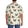 thumbnail image 3 of Wukai Chickens And Flowers Men's Casual Short-Sleeve Button Down Shirt,Cuban Shirts for Men,Mens Short Sleeve Dress Shirts-Small, 3 of 5