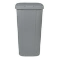 Hefty 13.3 Gallon Trash Can, Plastic Touch Top Kitchen Trash Can, Grey