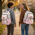 thumbnail image 3 of HELLHERO Adjustable Shoulder Strap Casual Daypack for Preschool Elementary School, 600D Polyester Durable 17 Inch Kids Backpack, Axolotl Ice Cream Print, 3 of 8