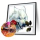 thumbnail image 1 of Cuadros Decorativos 5D bricolaje diamante pintura lobo blanco cruz puntada bordado pedrería kits DQrwqpou Nuevos Originales, 1 of 7