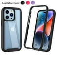 thumbnail image 6 of For iphone 14 Phone Case, Ebizware Heavy Duty Shockproof Clear Back Case [Military Grade Drop Tested] Dual Layer Full Body Protective Cover for Apple iphone 14 - Black, 6 of 8