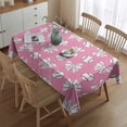 thumbnail image 2 of Pink Bows and Baseballs Pattern Rectangle Tablecloth 60"x84",Waterproof Polyester Rectangle Table Cloth, Wipeable Spillproof Polyester Tablecloth for Dining, Camping, Indoor and Outdoor, 2 of 5