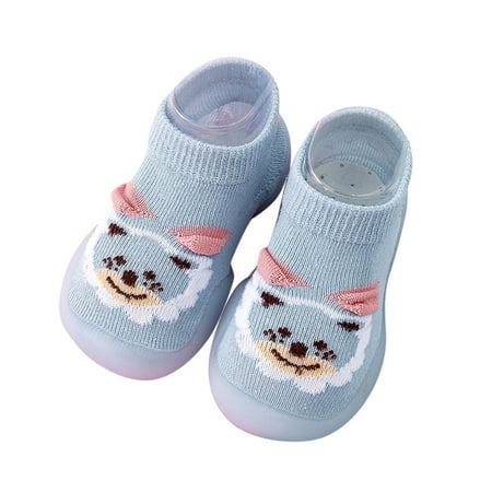

Baby Soft Sole Non-Slip Shoes Boys Girls Animal Cartoon Socks Shoes Toddler Warmthe Floor Socks Non Slip Prewalker Shoes