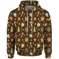 thumbnail image 3 of Sudadera con capucha de copo de nieve para hombre, sudadera con capucha con impresión 3D para hombre, ropa moderna Y2k, sudadera con capucha de Papá Noel para hombre, regalo, piña duradera, 3 of 5