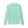 thumbnail image 2 of Daxton Premium EastCoast Men Long Sleeves T Shirt Ultra Soft Medium Weight Cotton, Mint Tee White Letters XS, 2 of 3