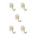 thumbnail image 1 of Transemion Versatile Usage Acrylic Luxury Wall Hook Easy To Clean Easy Installation Adhesive Wall Hooks gold 5Set, 1 of 6