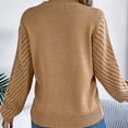thumbnail image 4 of Wdgfv Lightweight Pullover for Women Elegant Women's Winter Pullover Sweater Soft Casual Comfort Round Neck Openwork Long Sleeve Top For, 4 of 8