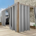 thumbnail image 5 of TOPCHANCES Outdoor Curtains Waterproof Windproof 3D Embossed Pattern Curtain for Patio, Porch, Pergola, Gazebo, Grommet Top and Tab Bottom Drape, 1 Panel, 52x84 inch, Gray, 5 of 12