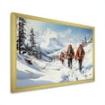 thumbnail image 2 of Designart "Alpine Trek Skiing the Slopes I" Sports Framed Wall Art Decor - Modern White Hiking Entryway Framed Wall Art, 2 of 6