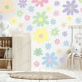 thumbnail image 3 of Daisy Wall Decal Flower Wall Sticker Cute Daisy Sticker Multicolor Flower Decal Peel and Stick Floral Wallpaper for Nursery Bedroom Home Decor 12 Sheets Multicolor, 3 of 6