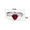 thumbnail image 2 of Stainless Steel Red Heart Cubic Zirconia Ring Size 7, 2 of 7
