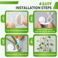 thumbnail image 4 of Plant Climbing Wall Clips, White Self Adhesive Vine Support, 10-Pack Plant Climbing Wall Clips, Self-Adhesive Vine Support for Indoor & Outdoor Decor, Strong Hold & Easy Install, 4 of 5