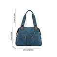 thumbnail image 2 of Bolso de hombro de nailon resistente al agua y de gran capacidad con múltiples bolsillos, bolso de mano utilitario con bolsillos y compartimentos para mujer, 2 of 5