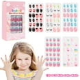 thumbnail image 3 of Kids Fake Nails 120PCS Pre-glue Full Cover False Nail Kits, 3 of 8