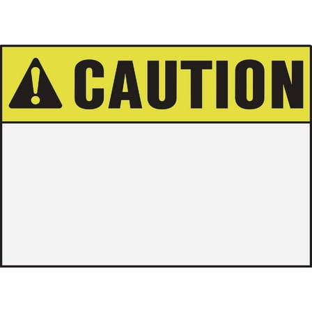 HY-KO Products 5620 Caution Heavy Duty Plastic OSHA Sign, 10 in x 14 in, Black/White/Yellow
