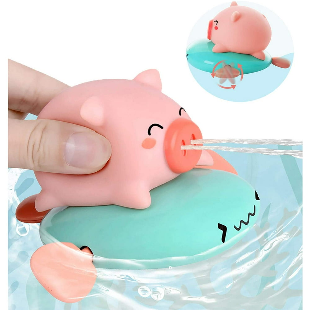 LNKOO Baby Bath Toys, Fun Bath Time Tub Toys W/ Organizer, Kids Wind Up