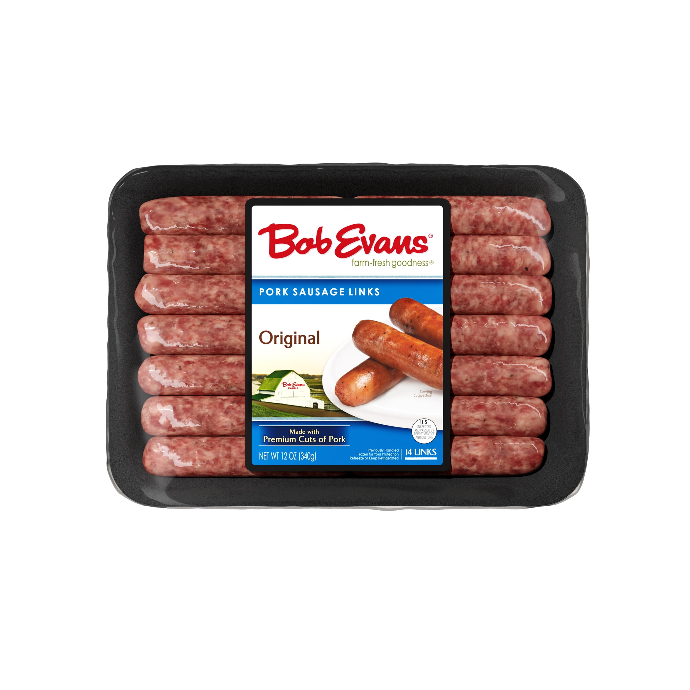 Bob Evans Original Pork Breakfast Sausage Links, 12 oz, 14 Ct (Frozen)