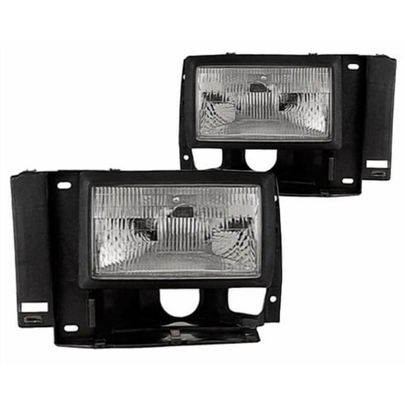 New Replacement Headlight Assembly PAIR / FOR 1989-94 FORD TRUCK & SUV