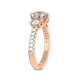 thumbnail image 4 of 3 Carat IGI Certified Pear Shape Lab Grown Diamond Engagement Ring | 14K Rose Gold | Tiara Three Stone Lab Diamond Ring | FG-VS1-VS2 Quality Friendly Diamonds, 4 of 5