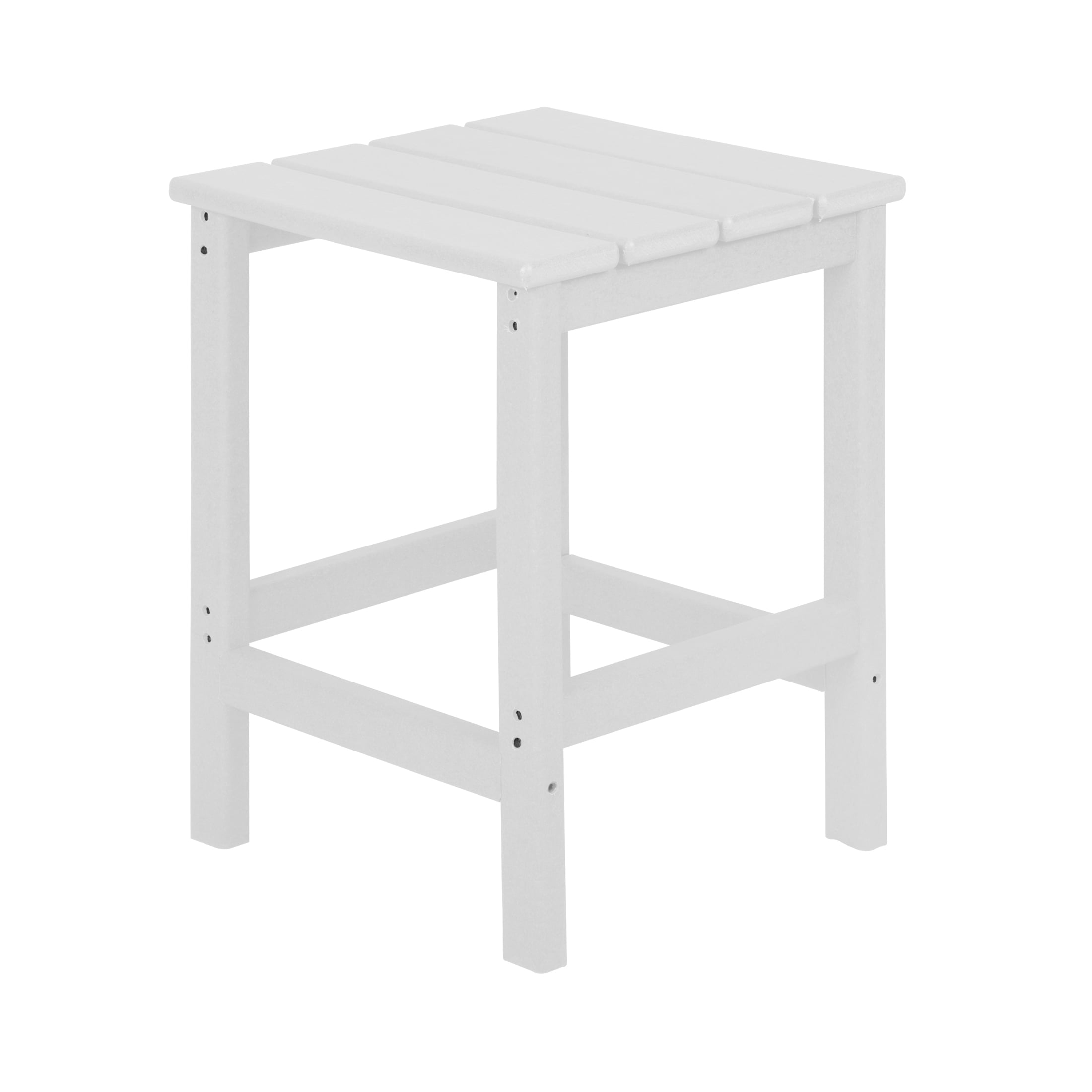 WestinTrends Outdoor White Side Table, All Weather Poly Lumber