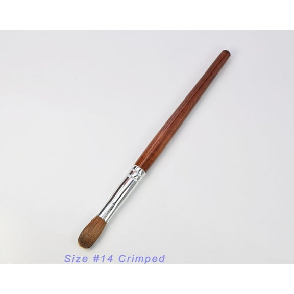 EX Kolinsky Acrylic Nail Brush for Acrylic Powder Manicure Pedicure - Size #14 (Crimped)