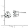 thumbnail image 5 of 14K White Gold 8mm Trillion Cubic Zirconia Stud Earrings, 5 of 5