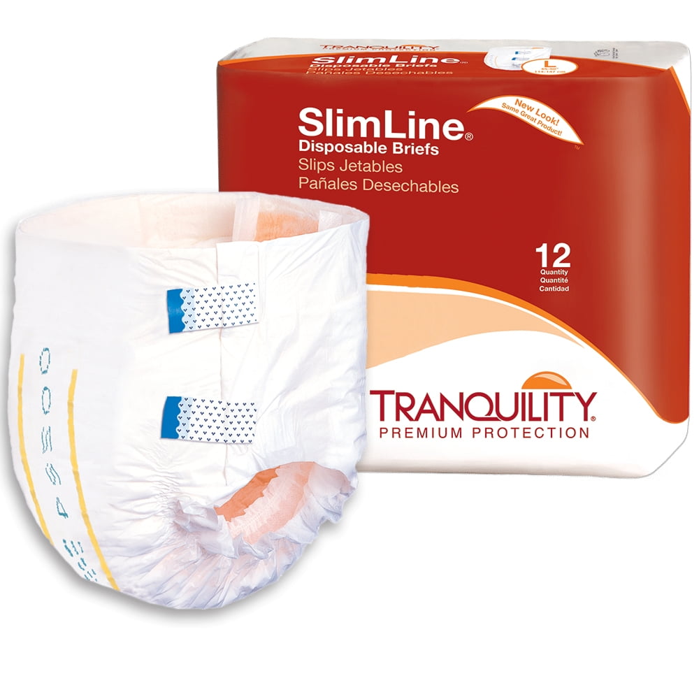 Tranquility Slimline Adult Incontinence Brief L Full Fit 2132 96/Case