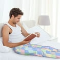 thumbnail image 5 of Mens Pajama Pants Bottoms with Pockets - checkered style pastel colorful Comfy Mens Pj Pants, Soft Men Lounge Pants, 5 of 5