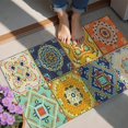 thumbnail image 4 of Bohemian Retro Floral Non-Slip Entryway Door Mat,Boho Indoor Decor Durable Low Plush Door Mat,Washable Welcome Rug for Patio Hallway Home Decor 20x32 Inches, 4 of 7