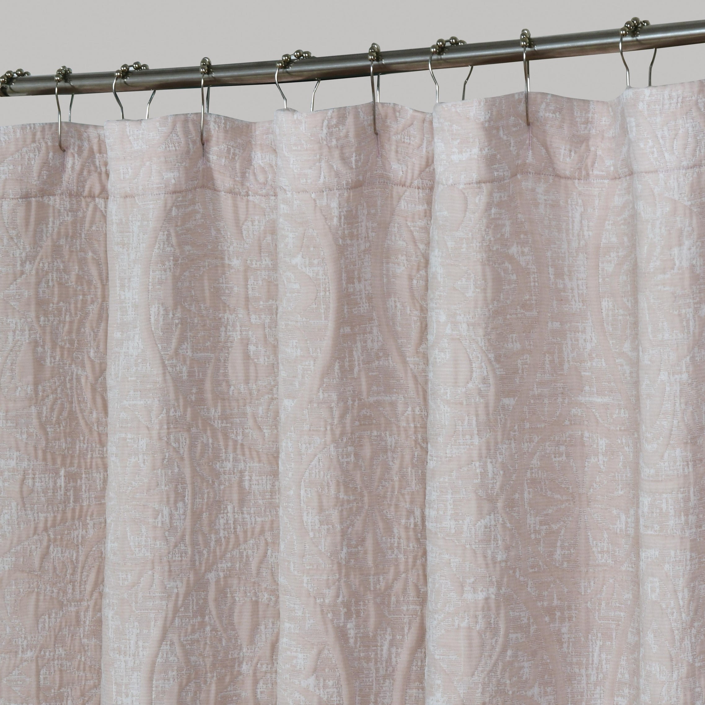 Dainty Home Boheme Medallion Jacquard Shower Curtain, Soft Textured Polyester Fabric, 72 x 72 Inches