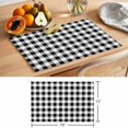 thumbnail image 6 of Buffalo Check Plaid Placemats Set of 6 Black White Plaid Farmhouse Place Mats Table Mats Kitchen Dining Home Outdoor Party Table Decoration, 6 of 9