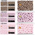 thumbnail image 1 of 12pcs Leopard Pattern Card Skin Sticker Bow Waterproof Debit Card Skin Decals Pink Leopard For Transportation Card Key Card Decoration, 1 of 6