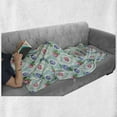 thumbnail image 6 of Shabby Flora Soft Flannel Fleece Throw Blanket, Baroque Inspired Colorful Roses on Victorian Pattern Fragrance Buds Art, Cozy Plush for Indoor and Outdoor Use, 70" x 90", Multicolor, by Ambesonne, 6 of 6
