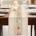 thumbnail image 3 of Table Runners 70 Inches Long Dress Scarves, Yellow Summer Coastal Farmhouse Coffee/Dining/Kitchen Table Decor, Holiday Table Runner, Modern Ocean Waves Starfish Shell 13x70 Inch, 3 of 9
