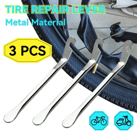 Dfito 3pcs Steel Curved Tyre Tire Lever Repair Tools Bicycle Tire Repair Tools